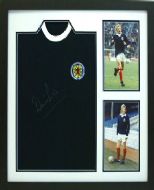 Denis Law Signed Scotland Framed Football Shirt
